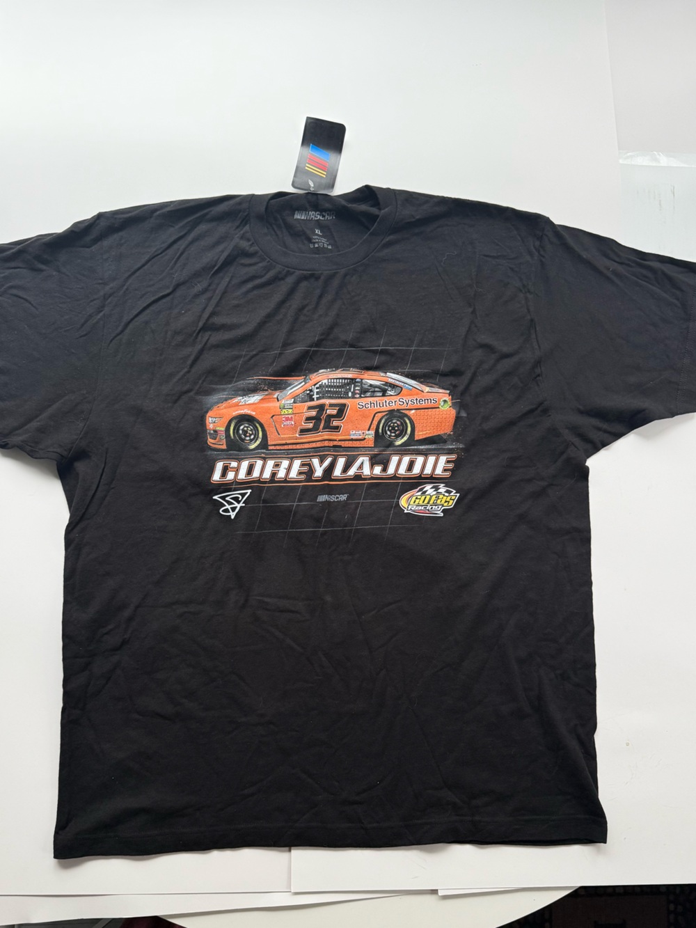 Corey LaJoie #32 Schluter Systems T-Shirt Men's XL NASCAR NWT